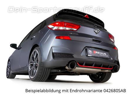 Remus Edelstahl Ø76mm Sportauspuff-Komplettanlage ab OPF mit Klappensteuerung Hyundai i30N inkl. Performance Bj. 2018-2020 inkl. Endrohrsatz nach Wahl