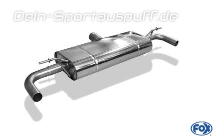 Fox Edelstahl Duplex Sportauspuff Mercedes B-Klasse W246 B220 B250 4-matic Facelift für Serien-Endrohrblenden