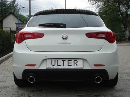 Ulter Duplex Sportauspuff Alfa Romeo Giulietta Typ 940 1.4TB 1.6JTDM je 100mm rund eingerollt abgeschrägt mit Absorber