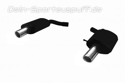 Ulter Duplex Sportauspuff Audi A4 B8 Typ 8K Limousine 2.0l TFSI je 90mm rund eingerollt abgeschrägt mit Absorber