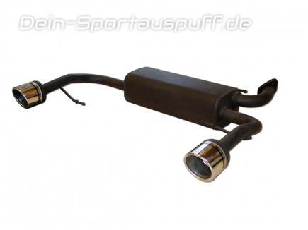 Ulter Duplex Sportauspuff Suzuki Swift Sport 4 Typ FZ NZ 1.6l je 100mm rund eingerollt abgeschrägt mit Absorber