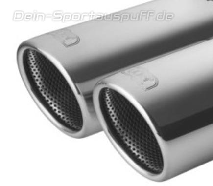 Ulter Sportauspuff BMW 3er E30 320i 325i 2x70mm rund eingerollt abgeschrägt mit Absorber