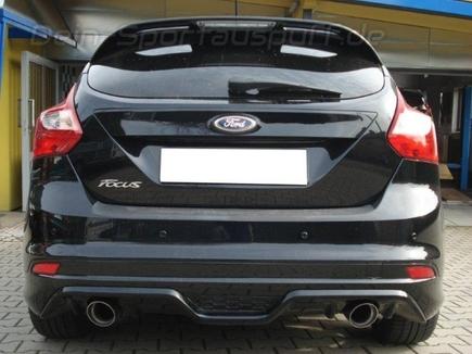 Ulter Duplex Sportauspuff Ford Focus 3 1.6 EcoBoost 100mm rund doppelwandig abgeschrägt