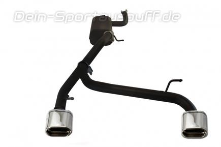 Ulter Duplex Sportauspuff Ford Focus 3 1.6 TDCi je 145x75mm flachoval eingerollt gerade mit Absorber