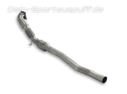BULL-X Edelstahl Ø76mm Downpipe mit Sport-Kat Ø76mm Skoda Octavia 1Z 1.8l 2.0l TSI inkl. RS