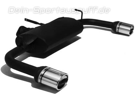 Ulter Duplex Sportauspuff Mitsubishi Lancer 8 Typ CYO 1.5l 1.8l je 120x80mm oval eingerollt gerade mit Absorber
