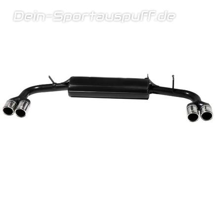 Ulter Duplex Sportauspuff Mitsubishi Lancer 8 Typ CYO 1.5l 1.8l je 2x70mm rund eingerollt abgeschrägt mit Absorber