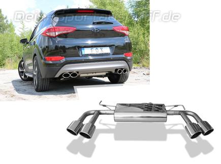 Neu Edelstahl Auspuff Endschalldämpfer Endrohr für Hyundai ix35 Tucson 2010