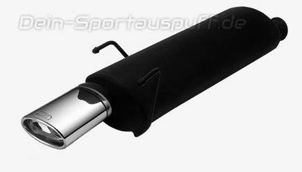 Ulter Sportauspuff Peugeot 307 Fließheck 1.4l 1.6l 95x65mm oval eingerollt gerade mit Absorber