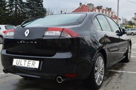 Ulter Duplex Sportauspuff Renault Laguna 3 Fließheck 2.0l je 90mm rund eingerollt abgeschrägt mit Absorber