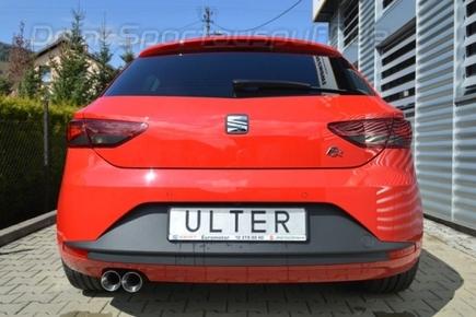 Ulter Sportauspuff Seat Leon 5F 1.4l 2x80mm rund doppelwandig mit Absorber