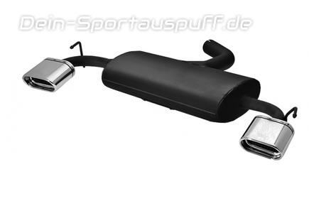 Ulter Duplex Sportauspuff Seat ALTEA 2004- 1.4l 1.6l 1.9l 2.0l je 145x75mm flachoval eingerollt gerade mit Absorber