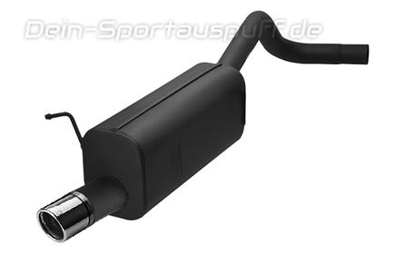 Ulter Sportauspuff Skoda Rapid Spaceback 1.2l 90mm rund eingerollt abgeschrägt mit Absorber