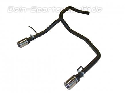 Ulter Duplex Endrohrsystem Skoda Citigo 1.0l je 80mm rund eingerollt gerade mit Absorber