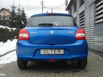 Ulter Sportauspuff Suzuki Swift 5 Typ AZ 1.25l 95x65mm oval eingerollt gerade mit Absorber