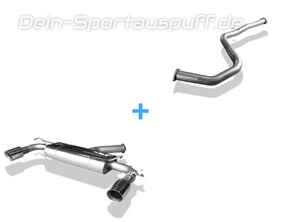 FOX Edelstahl Ø76mm Duplex Sportauspuff-Komplettanlage ab OPF Hyundai i30N Performance OPF Typ PD ab 2018 je 114mm rund doppelwandig abgeschrägt