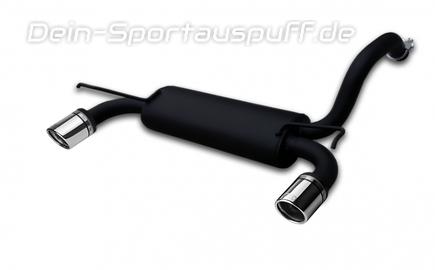 Ulter Duplex Sportauspuff Toyota Aygo 05-11 1.0l je 70mm rund eingerollt abgeschrägt mit Absorber