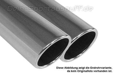 Fox Edelstahl Sportauspuff-Komplettanlage ab Kat Sidepipe rechts-links VW Amarok 4x4 Mod. mit Trittbrett 2x90mm rund eingerollt abgeschrägt