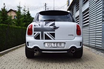 Ulter Duplex Sportauspuff Mini Cooper S Countryman Typ R60 je 100mm rund eingerollt abgeschrägt mit Absorber