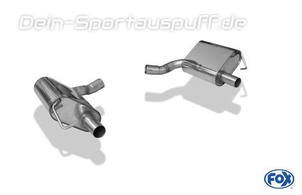 FOX Edelstahl Sportauspuff Mercedes E-Klasse Cabrio A238 für originalen Endrohrausgang
