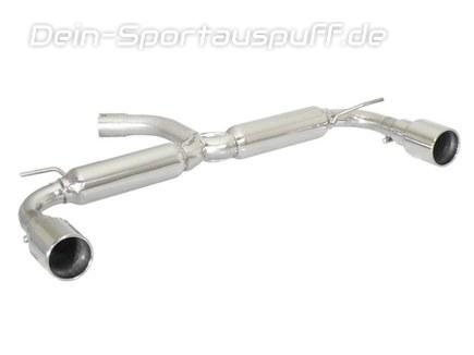 Ragazzon Edelstahl Duplex Sportauspuff VW Beetle Typ 5C 1.4l TSI (Mod. mit Einzelradaufhängung) je 102mm rund eingerollt abgeschrägt