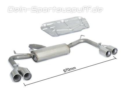 Ragazzon Edelstahl Duplex Sportauspuff Alfa Romeo Giulietta 1.4l 1.6l je 2x80mm rund eingerollt versetzt