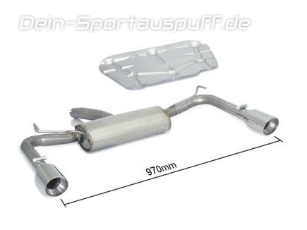 Ragazzon Edelstahl Duplex Sportauspuff Alfa Romeo Giulietta 1.4l 1.6l je 90mm rund eingerollt abgeschrägt