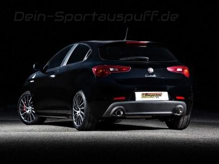 Ragazzon Edelstahl Duplex Sportauspuff Alfa Romeo Giulietta 1.8l 2.0l je 102mm rund eingerollt abgeschrägt
