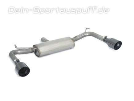 Ragazzon Edelstahl Duplex Sportauspuff Alfa Romeo Giulietta 1.8l 2.0l je 102mm rund eingerollt abgeschrägt in schwarz