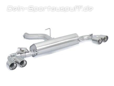 Ragazzon Edelstahl Duplex Sportauspuff inkl. Klappensteuerung Ø76mm-System Audi S1 Typ 8X je 2x80mm rund doppelwandig abgeschrägt