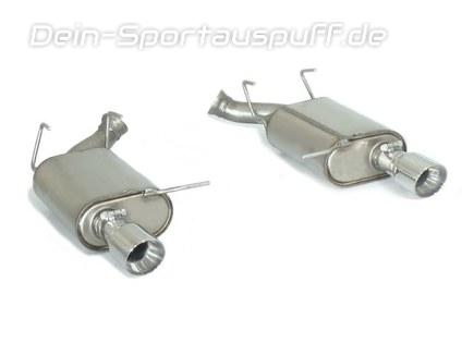 Ragazzon Edelstahl Duplex Sportauspuff Ford Mustang V GT 5.0l ab Bj. 2011 je 90mm rund eingerollt abgeschrägt