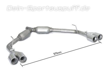 Ragazzon Edelstahl Duplex Sportauspuff Alfa Romeo Giulietta 1.4l LPG je 2x80mm rund eingerollt versetzt