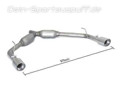 Ragazzon Edelstahl Duplex Sportauspuff Alfa Romeo Giulietta 1.4 LPG je 90mm rund eingerollt abgeschrägt