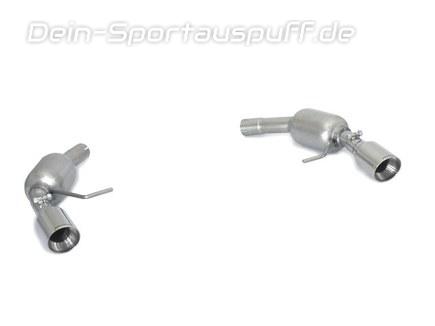 Ragazzon Edelstahl Duplex Sportauspuff Audi A5 B8 Cabrio 2.7l TDI je 90mm rund eingerollt abgeschrägt