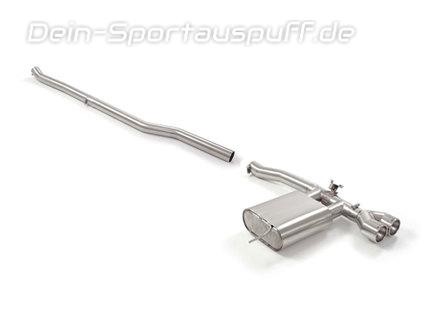 Ragazzon Edelstahl Mittig Racing-Komplettanlage ab Kat inkl. Klappensteuerung Mini Cooper S F56 3-Tür 2x102mm rund eingerollt gerade