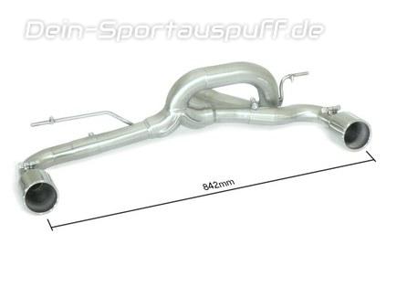 Ragazzon Edelstahl Duplex Endschalldämpfer-Ersatzrohr BMW 1er F20 F21 Diesel je 90mm rund eingerollt