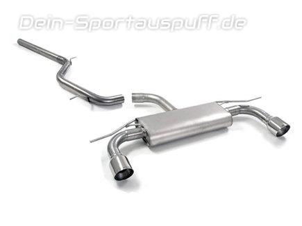 Ragazzon Edelstahl Duplex Ø70mm Racing-Komplettanlage ab Kat VW Golf 7 GTI je 102mm rund eingerollt abgeschrägt