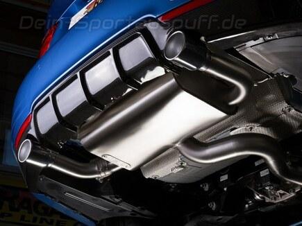 Ragazzon Edelstahl Duplex Sportauspuff BMW 4er F32 F33 F36 428i Coupe Cabrio Gran Coupe je 90mm rund eingerollt gerade