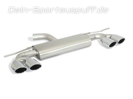Ragazzon Edelstahl Duplex Ø70mm Sportauspuff R-Optik VW Golf 7 GTI je 2x108x70mm oval eingerollt abgeschrägt