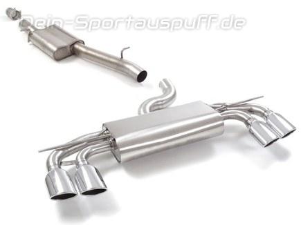 Ragazzon Edelstahl Duplex Komplettanlage ab Kat Audi S3 8V inkl. Sportback je 2x108x70mm oval eingerollt abgeschrägt