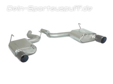 Ragazzon Edelstahl Duplex Sportauspuff Ford Mustang 6 Cabrio 2.3l EcoBoost je 102mm rund scharf abgeschrägt aus Carbon