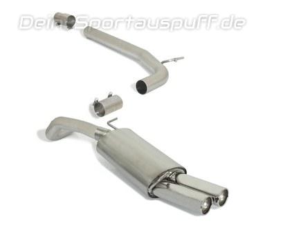 Ragazzon Edelstahl Racing-Komplettanlage ab Kat VW Polo Typ 6C GTI 2x80mm rund eingerollt gerade