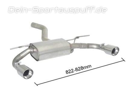 Ragazzon Edelstahl Duplex Sportauspuff BMW 3er F30 F31 318d 320d xDrive Limousine u. Touring je 90mm rund eingerollt abgeschrägt