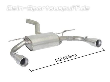 Ragazzon Edelstahl Duplex Sportauspuff BMW 3er F30 F31 325d Limousine u. Touring je 90mm rund eingerollt gerade