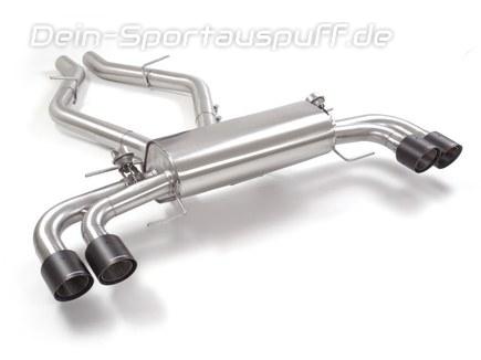 Ragazzon Edelstahl Duplex Sportauspuff Alfa Romeo Giulia Quadrifoglio je 2x102mm rund scharfkantig abgeschrägt aus Carbon