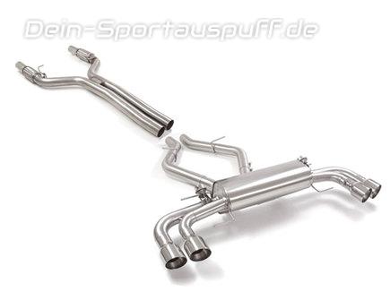 Ragazzon Edelstahl Duplex Racing-Komplettanlage ab Kat Alfa Romeo Giulia Quadrifoglio je 2x102mm rund doppelwandig abgeschrägt