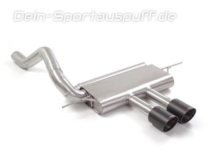 Ragazzon Edelstahl Mittig Sportauspuff Ford Focus 3 ST 2x100mm rund scharfkantig abgeschrägt aus Carbon