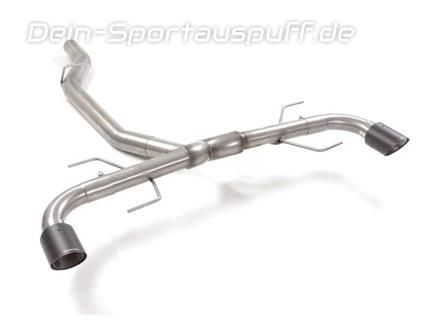 Ragazzon Edelstahl Duplex Endschalldämpfer-Ersatzrohr Alfa Romeo Giulia 2.0l Turbo inkl. Veloce Q4 je 90mm rund scharfkantig abgeschrägt aus Carbon