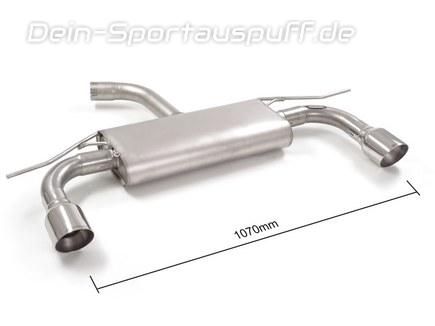 Ragazzon Edelstahl Duplex Ø76mm Sportauspuff VW Golf 7 GTI Facelift inkl. Performance je 102mm rund eingerollt abgeschrägt