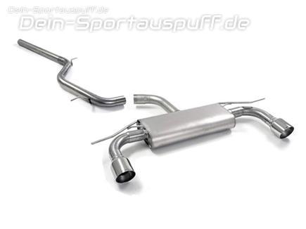 Ragazzon Edelstahl Duplex Ø76mm Racing-Komplettanlage ab Kat VW Golf 7 GTI Facelift inkl. Performance je 102mm rund eingerollt abgeschrägt
